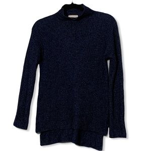 Benedetta B Wool Cashmere Hi Low Mock Neck Sweater